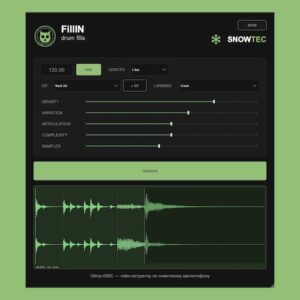SnowTec「FillIN」ドラムのフィルインをワンクリックで自動生成！15種類のドラムキットを収録し、オーディオ・MIDI出力に対応する無料プラグイン｜DTMプラグインセール