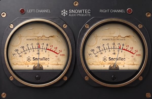 SnowTec「ST-100 VU」左右の音量をアナログ針で確認！300msの応答特性とクリッピング警告を備えた無料VUメータープラグイン｜DTMプラグインセール