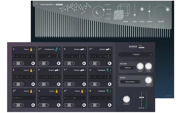 Klevgrand「Skaka & Speldosa Bundle」繊細なオルゴールの旋律と自然なシェイカーリズムを組み合わせ、温かみのあるアコースティックサウンドを制作できる音源バンドル｜DTMプラグインセール