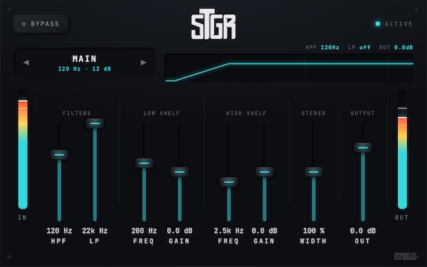 LIMINAL LOUD「STGR」EQ・音量・ステレオ幅をまとめて調整！ミックスの音作りとレベル管理を効率化する無料チャンネルストリップ｜DTMプラグインセール