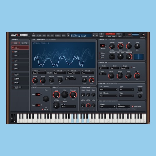 W3PC Audio「WAV3+CORE」6基のオシレーターと330種類以上のプリセットを搭載！トランス系リードからベース、パッドまで制作できる無料シンセ｜DTMプラグインセール