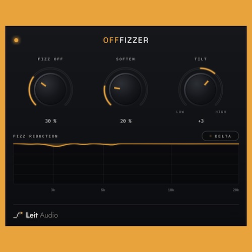 Leit Audio「OffFizzer」ディストーションギターの耳障りな高域をピンポイントで抑制！音の鋭さを残しながらフィズを除去する無料プラグイン｜DTMプラグインセール