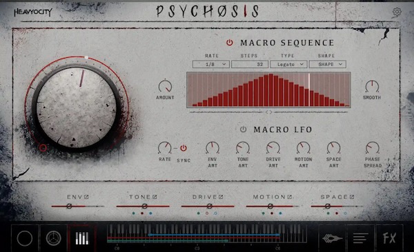 Heavyocity「Psychosis」恐怖を演出する324種類の衝撃音と不気味なテクスチャを収録!ホラー映画・ゲーム音楽向けKontakt音源|DTMプラグインセール