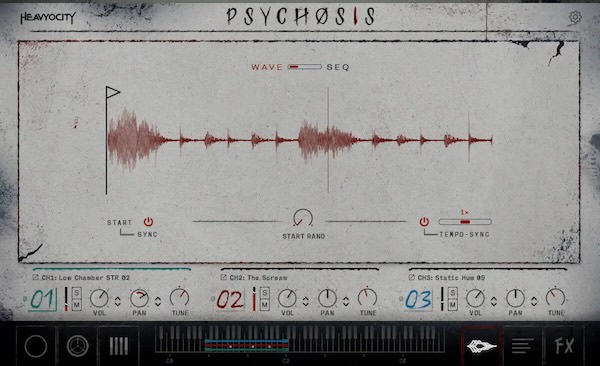 Heavyocity「Psychosis」恐怖を演出する324種類の衝撃音と不気味なテクスチャを収録!ホラー映画・ゲーム音楽向けKontakt音源|DTMプラグインセール