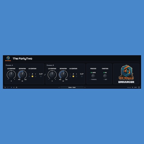 Six Walls「The FortyTwo」90年代のラック型エンハンサーを再現！低域の厚みと高域の明瞭さを調整できる無料プラグイン｜DTMプラグインセール