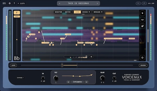 Karanyi Sounds「Voicemax」リアルタイムのピッチ補正と最大4声のハーモニー生成に対応!ボーカル編集までこなす多機能エフェクトプラグイン|DTMプラグインセール