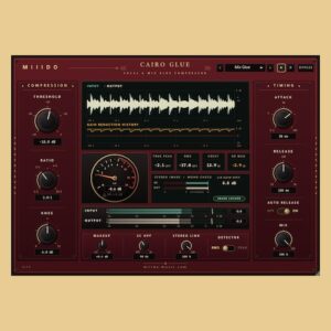 M III D O「Cairo Glue」ボーカルとビートを自然になじませる無料グルーコンプレッサー！ステレオ感を維持しながらミックス全体をまとめる｜DTMプラグインセール