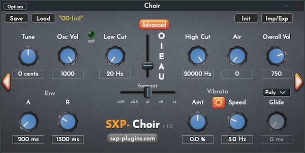 SXP「Choir」5種類の母音を自在に変化させる無料ボイスシンセサイザー！自然な合唱から幻想的な声のサウンドまで制作できる8ボイス音源プラグイン｜DTMプラグインセール
