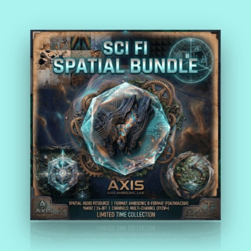 Axis Ambisonic Lab「Sci-Fi Spatial Bundle」SF映画・ゲーム向けの立体音響サウンド素材集！異星環境・空間演出・移動音など1,338ファイルを収録｜DTMプラグインセール