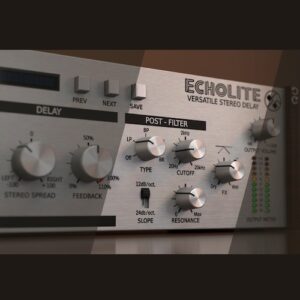 D16 Group「Echolite」無料で使えるステレオディレイ！DAWテンポ同期・4種類のフィルター・ステレオスプレッドで多彩なエコーを制作｜DTMプラグインセール