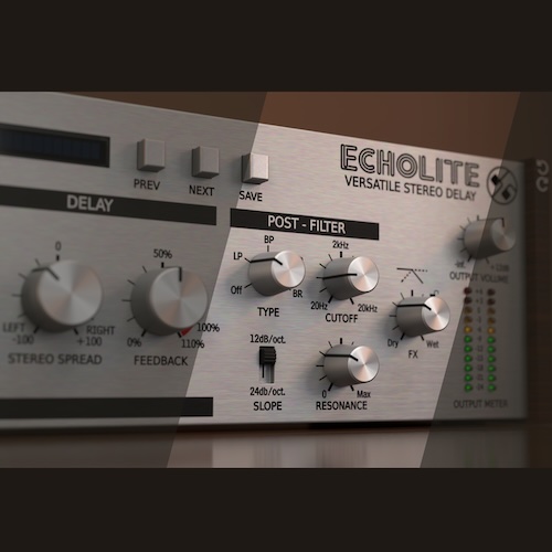 D16 Group「Echolite」無料で使えるステレオディレイ！DAWテンポ同期・4種類のフィルター・ステレオスプレッドで多彩なエコーを制作｜DTMプラグインセール