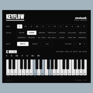 stvdwell「KeyFlow」白鍵だけで14種類のスケールを演奏できる無料MIDIエフェクト！メロディ・コード制作をサポート｜DTMプラグインセール