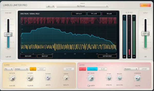 Limbus Audio「Limbus Limiter Pro」音圧を高めながらクリッピングや不要な歪みを抑える!ミキシング・マスタリング向けリミッタープラグイン|DTMプラグインセール