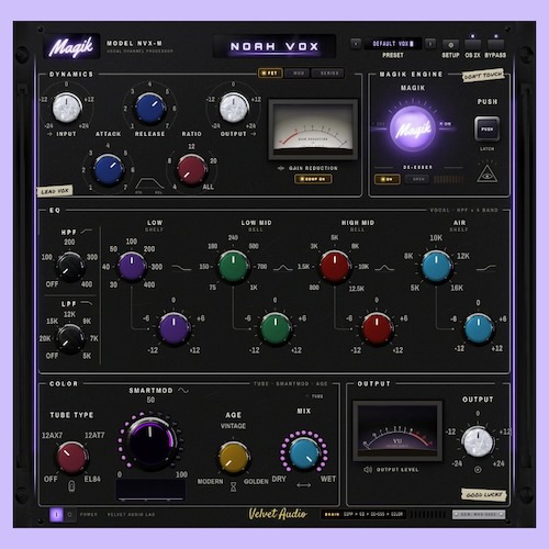 Velvet Audio「Noah Voxstrip Magik」1176コンプレッサー・アナログプリアンプ・倍音調整を1つにまとめた無料ボーカル用チャンネルストリップ｜DTMプラグインセール