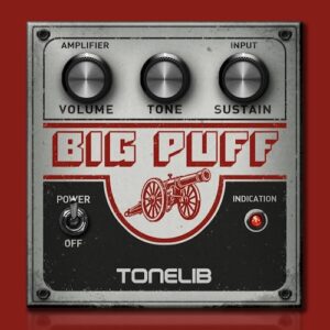 ToneLib「TL BigPuff」ヴィンテージファズペダルの荒々しい歪みを再現！Volume・Tone・Sustainの3つのノブで直感的に音作りできるギターエフェクト｜DTMプラグインセール