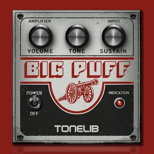 ToneLib「TL BigPuff」ヴィンテージファズペダルの荒々しい歪みを再現！Volume・Tone・Sustainの3つのノブで直感的に音作りできるギターエフェクト｜DTMプラグインセール