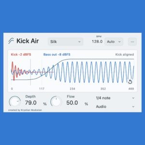 kikk-i「Kick Air」キックとベースの波形を同時表示！音量の戻り方まで視覚的に調整できるサイドチェイン・ダッキングプラグイン｜DTMプラグインセール