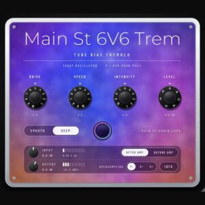 Main St Audio Labs「Main St 6V6 Trem」1964年製Princeton Reverbの真空管バイアス・トレモロを再現した無料プラグイン｜DTMプラグインセール