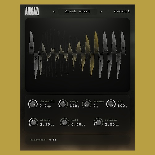Afugazi「RECOIL」キックの波形に反応してベースやシンセの音量を自動調整できる無料サイドチェインプラグイン｜DTMプラグインセール