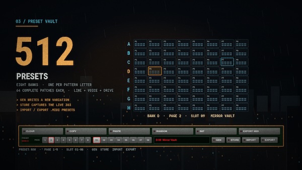 DanimanX「REPLICANT 303」TB-303のアシッドベースを再現する無料シンセサイザー！16ステップシーケンサーと5種類の歪みエフェクトを搭載｜DTMプラグインセール