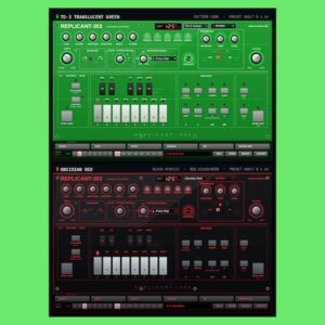 DanimanX「REPLICANT 303」TB-303のアシッドベースを再現する無料シンセサイザー！16ステップシーケンサーと5種類の歪みエフェクトを搭載｜DTMプラグインセール