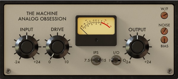 Analog Obsession「TheMachine」真空管駆動テープマシンのサチュレーションやWow & Flutterでアナログテープ特有の質感を加えるプラグイン｜DTMプラグインセール