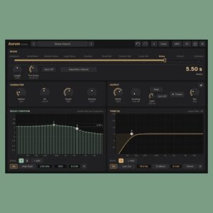 Verdalis「Aurum Reverb」周波数ごとに残響時間を調整できる無料リバーブプラグイン！自然なルームから壮大な大聖堂まで多彩な空間を表現｜DTMプラグインセール