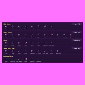 FunkFreak Audio「Funkit Drum Synthesizer」キック・スネア・ハイハットなど4種類の音を自由に作れる無料ドラムシンセサイザー｜DTMプラグインセール