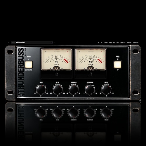 M Media Audio「Thunderbuss Mix」コンプレッサー・チューブサチュレーション・リミッターを統合！5つのノブでミックス全体の音をまとめるバスエフェクト｜DTMプラグインセール