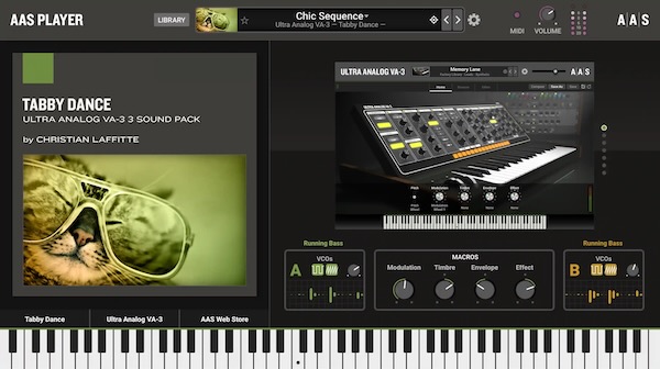 Applied Acoustics Systems「AAS Player」シンセ本体がなくてもサウンドパックを演奏できる！650種類以上の無料サウンドを備えた音源プレイヤー｜DTMプラグインセール