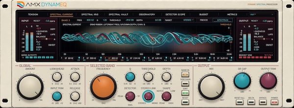 AMXOS「AMX DynamEQ」8つの帯域を個別にコントロール！必要なときだけ周波数を抑え、ミックスやマスタリングの音質調整に活躍する無料ダイナミックEQ