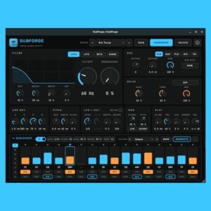 Henrik Juhl「SubForge」16ステップシーケンサー搭載！ベースラインを自在に組み立てられるモノフォニック・シンセサイザー｜DTMプラグインセール
