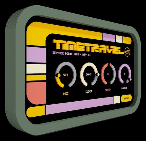 Born Second「TIMETRAVEL」音を逆再生して幻想的な残響を生み出す！10-bitのローファイな質感とピッチ変更を楽しめる無料リバースディレイプラグイン｜DTMプラグインセール