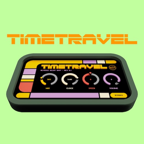Born Second「TIMETRAVEL」音を逆再生して幻想的な残響を生み出す！10-bitのローファイな質感とピッチ変更を楽しめる無料リバースディレイプラグイン｜DTMプラグインセール