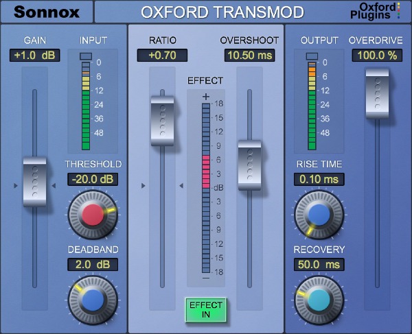 Sonnox「Oxford TransMod」ドラムのパンチを強調・抑制！音色を大きく変えずアタックを細かく整えるトランジェントシェイパー｜DTMプラグインセール